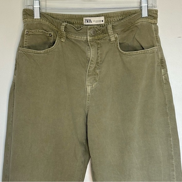 Zara Mercer Jogger Jeans Olive Green M - Picture 2 of 11